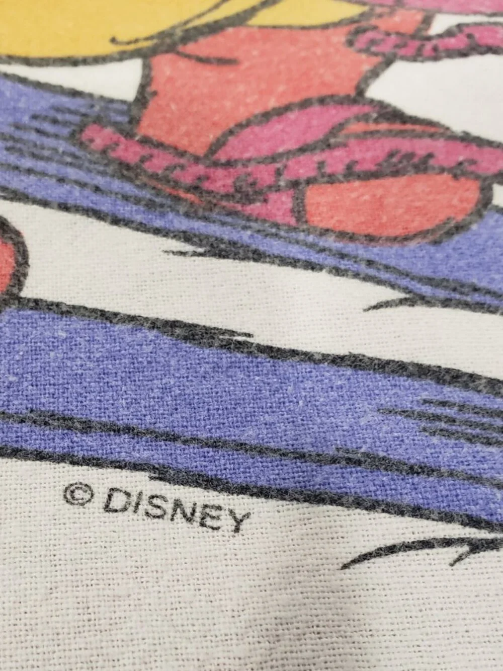 Disney  Winnie the Pooh  & Piglet  Flannel Pillowcase Pair  Vintage Skiing
